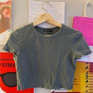 Zara cropped baby tee